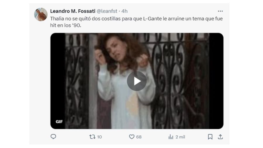 Memes por L-Gante reversionando a Thalía
