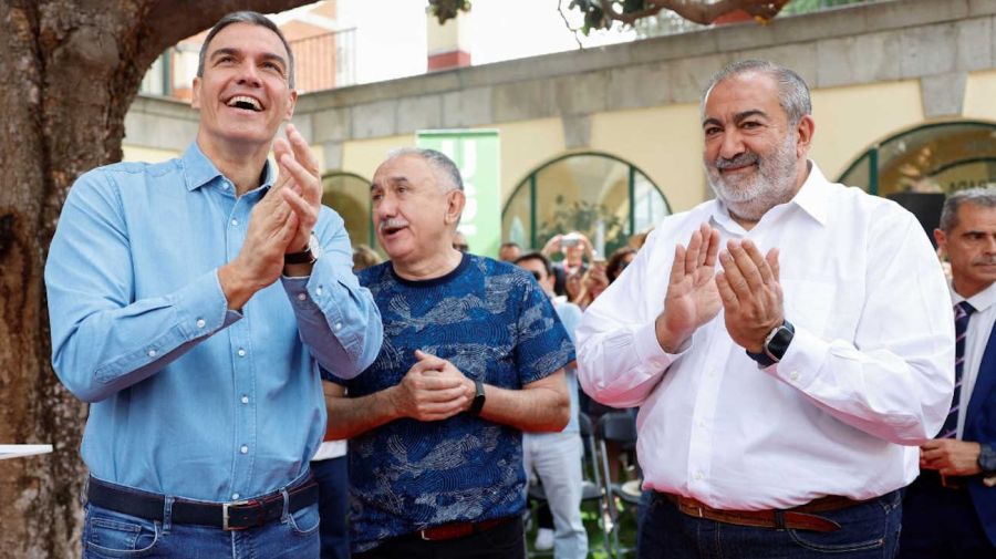 Pedro Sánchez con el sindicalista Héctor Daer 20240607