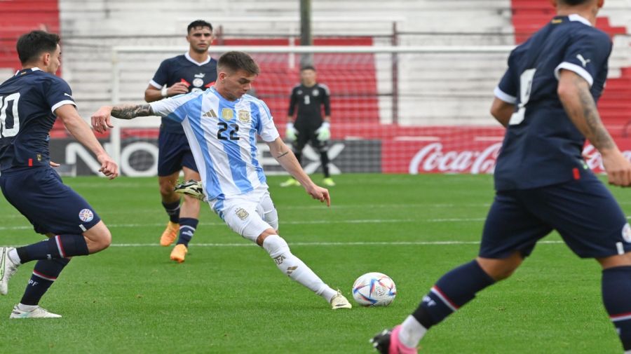 20240608 La selección Argentina Sub 23 le ganó a Paraguay 4 a 0 en un amistoso