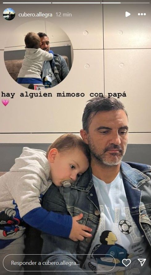 Allegra Cubero compartió una tierna foto de Fabián Cubero con Luca Cubero