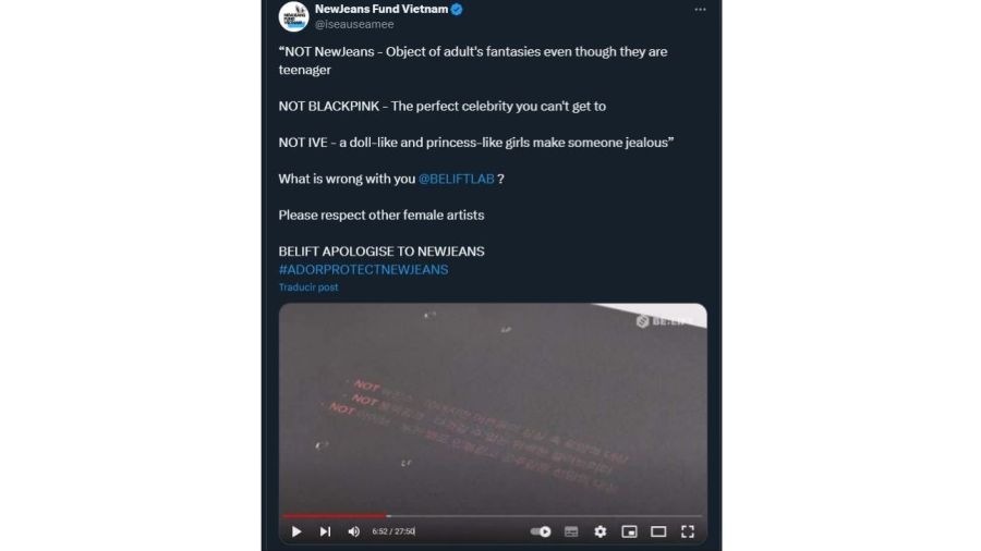 BELIFT LAB atacó a NewJeans en un video oficial