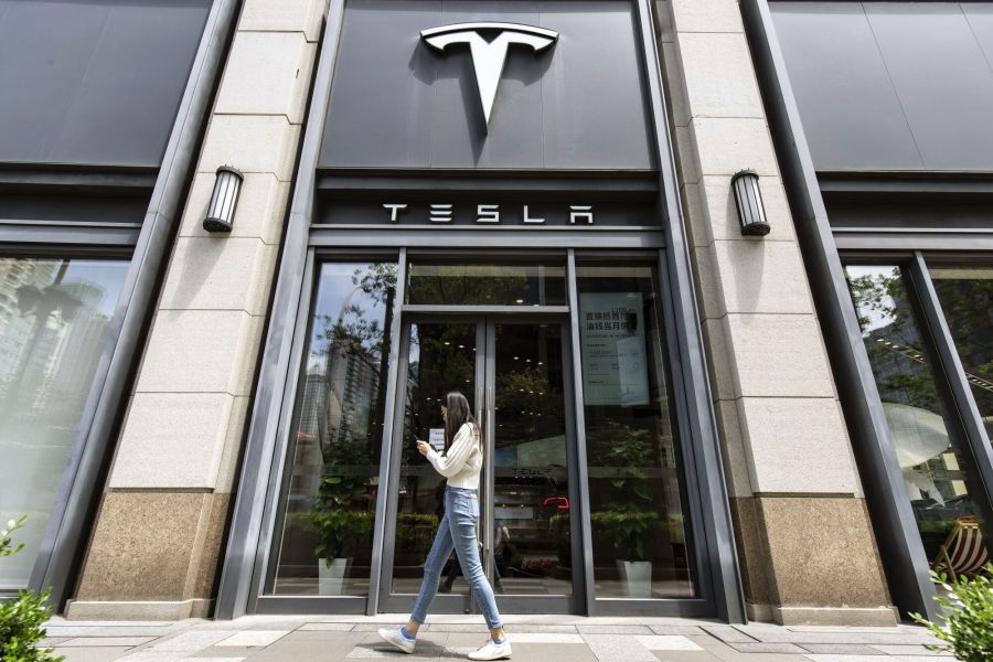 Tesla Showrooms in Shanghai as Musk's China Trip Pays Off With Key Self-Driving Hurdles Cleared