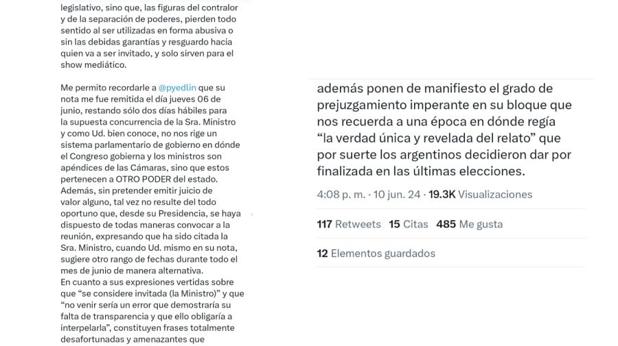 Tweets de Martín Menem