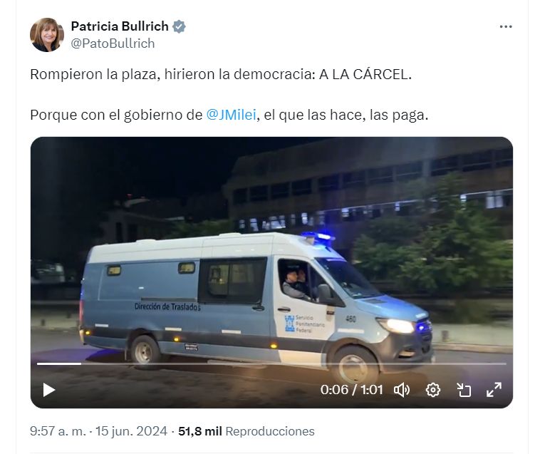 X Bullrich presos Congreso