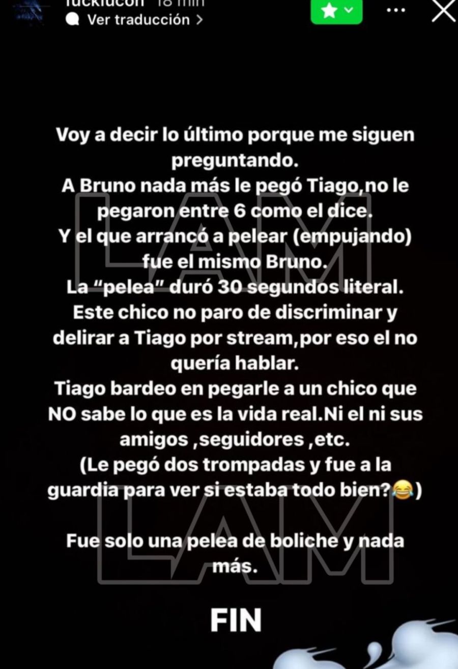 Detalles sobre la pelea entre Brunenger y Tiago PZK