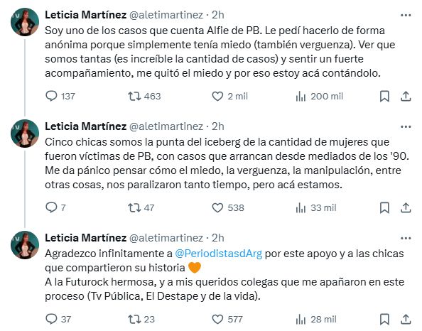 Leticia Martínez denuncia Pedro Brieger