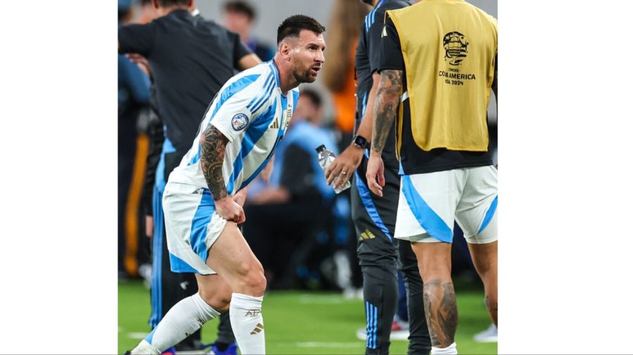 Messi molestias vs Chile