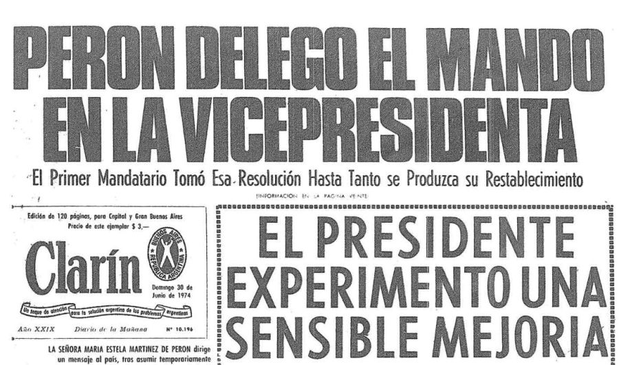 Tapa Perón cede el mando