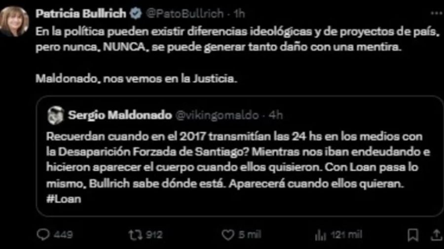 Patricia Bullrich vs Sergio Maldonado 20240701