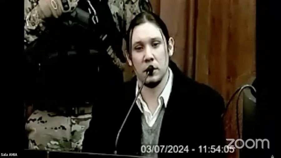 Nicolás Carrizo declarando en el juicio por intento de magnicidio
