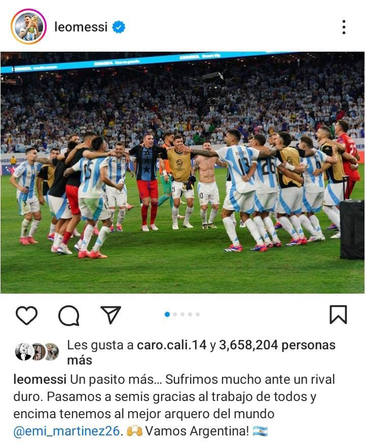 Posteo Messi