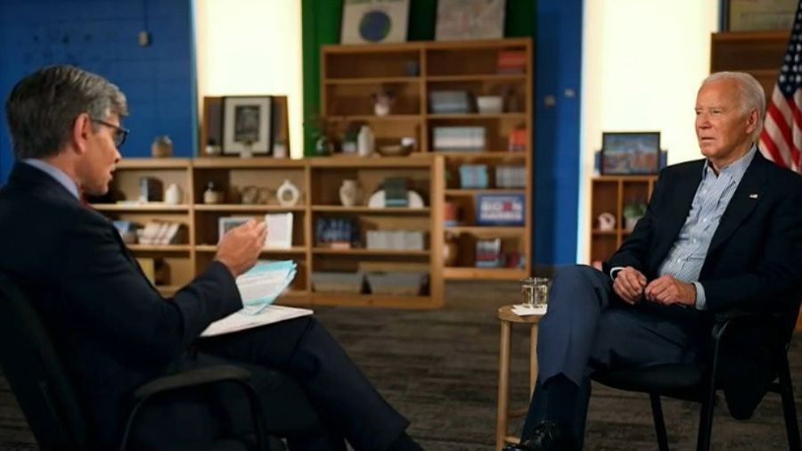 Biden, en la entrevista con George Stephanopoulos en ABC.