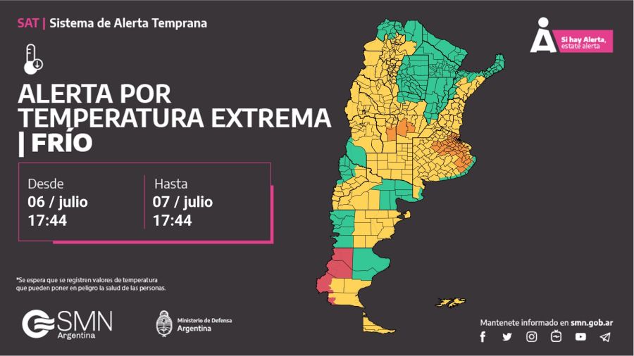 Alerta frío extremo