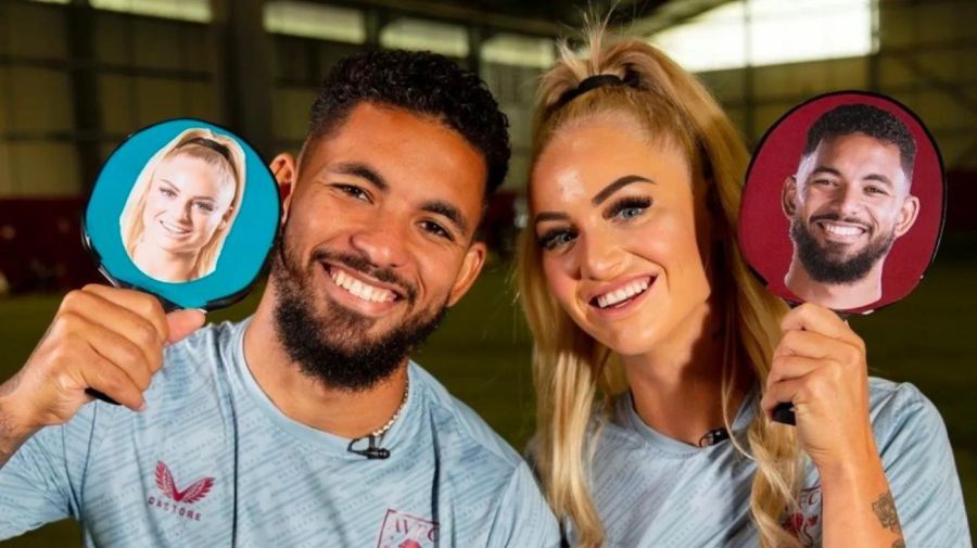 Douglas Luiz y Alisha Lehmann