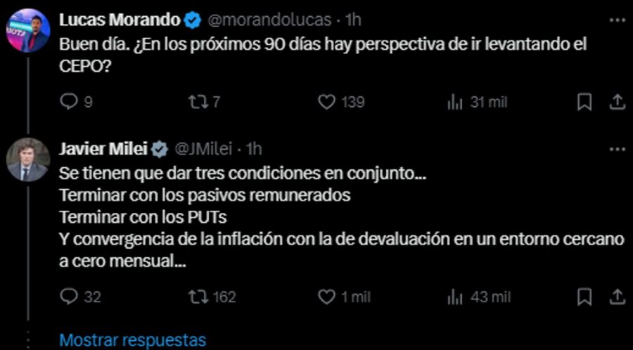 Javier Milei interactúa con sus seguidores antes del desfile 20240709