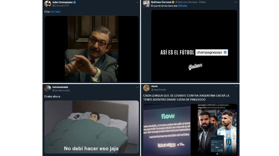 Memes Drake perdio apuesta contra Argentina