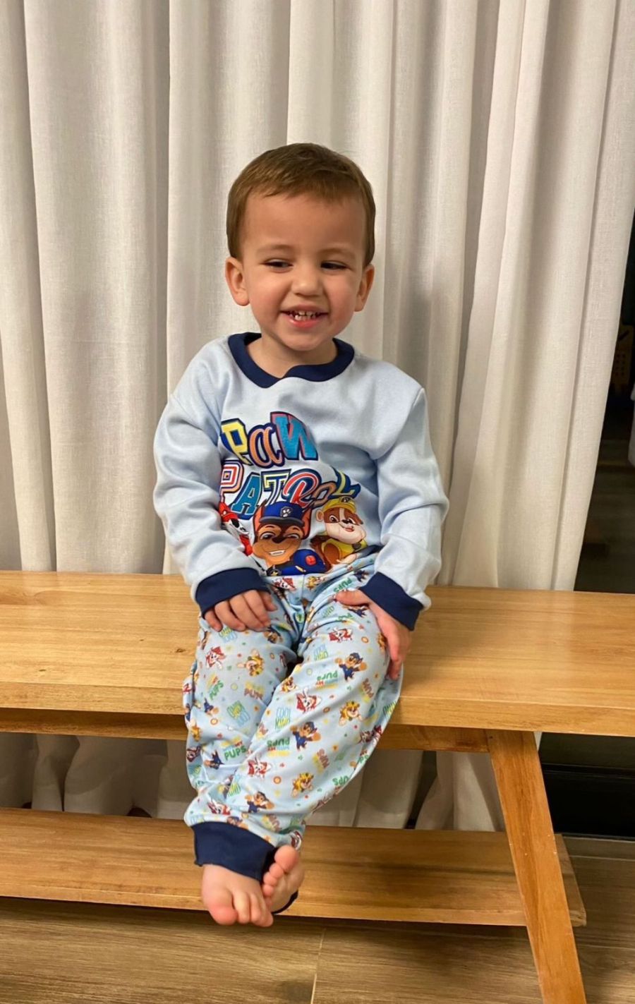 La foto más tierna de Luca Cubero antes de dormir