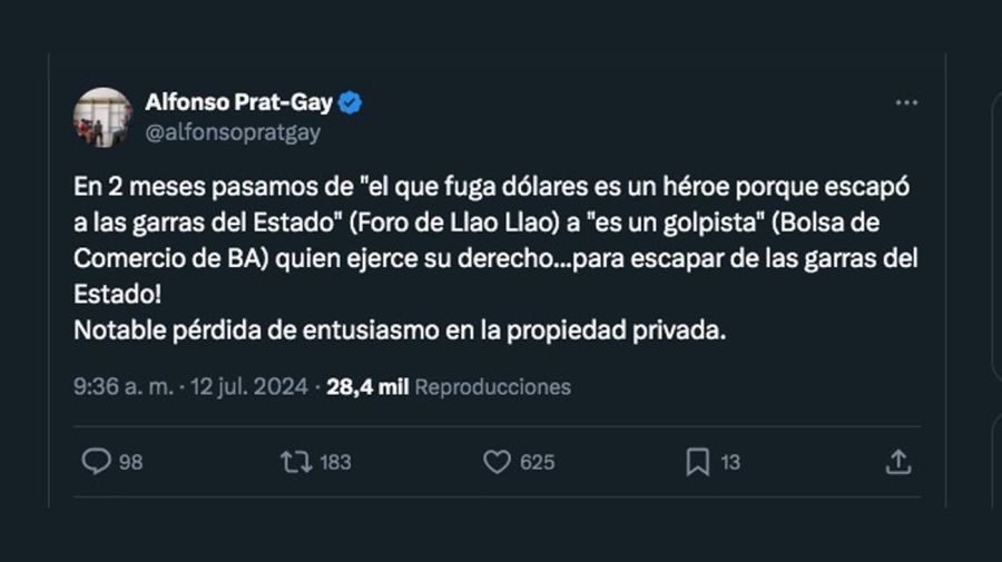 Mensaje de Alfonso Prat Gay