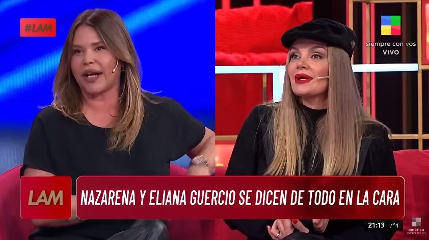 Nazarena Vélez y Eliana Guercio en LAM