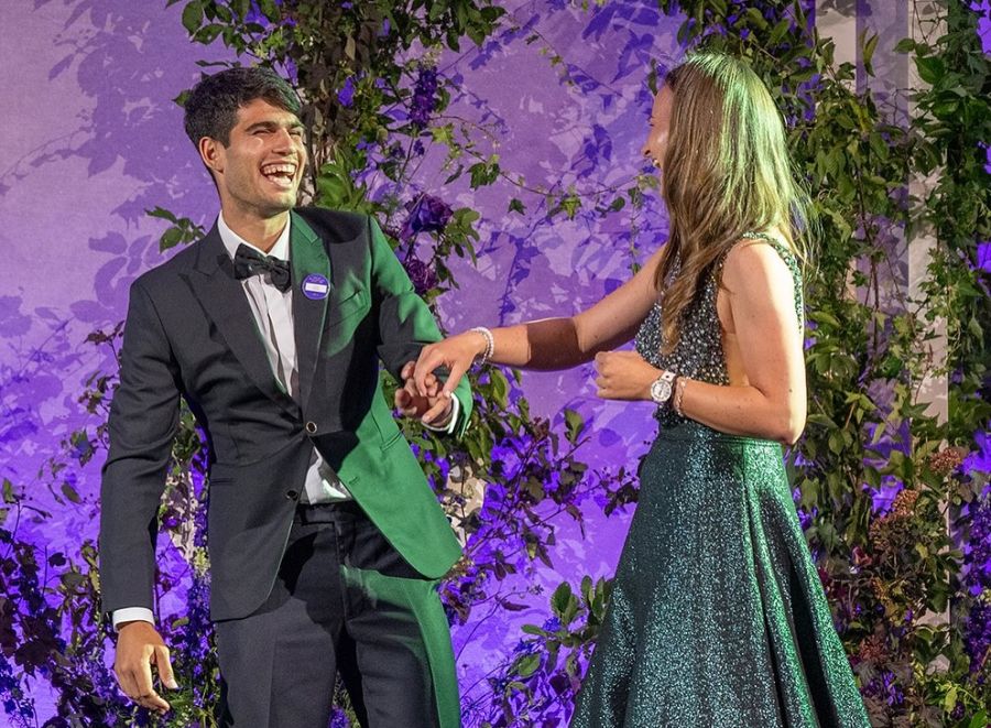 Carlos Alcaraz y Barbora Krejcikova protagonizaron el baile en la cena de campeones de Wimbledon