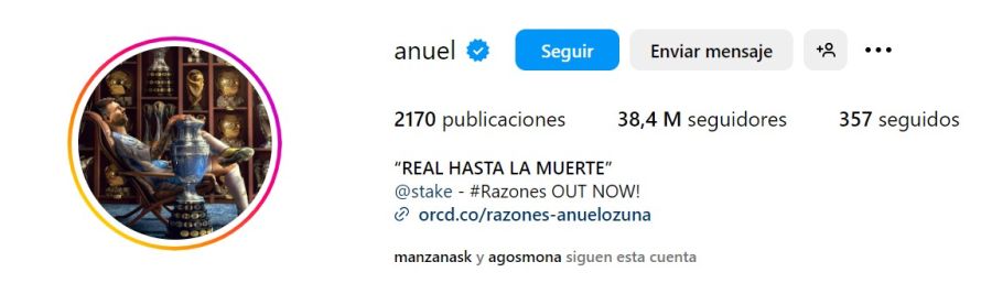 El perfil de Anuel AA