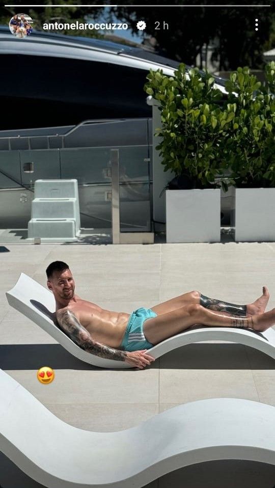 Anto Roccuzzo compartió la foto más sexy de Leo Messi y mostró su impresionante jardín