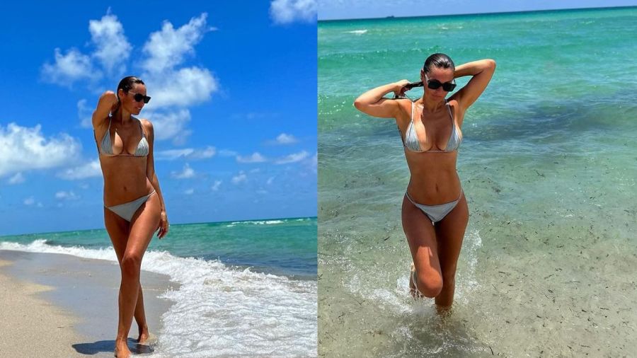 Pampita disfruta de las playas de Miami 