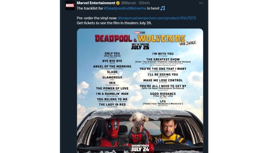 Tracklist Deadpool and Wolverine