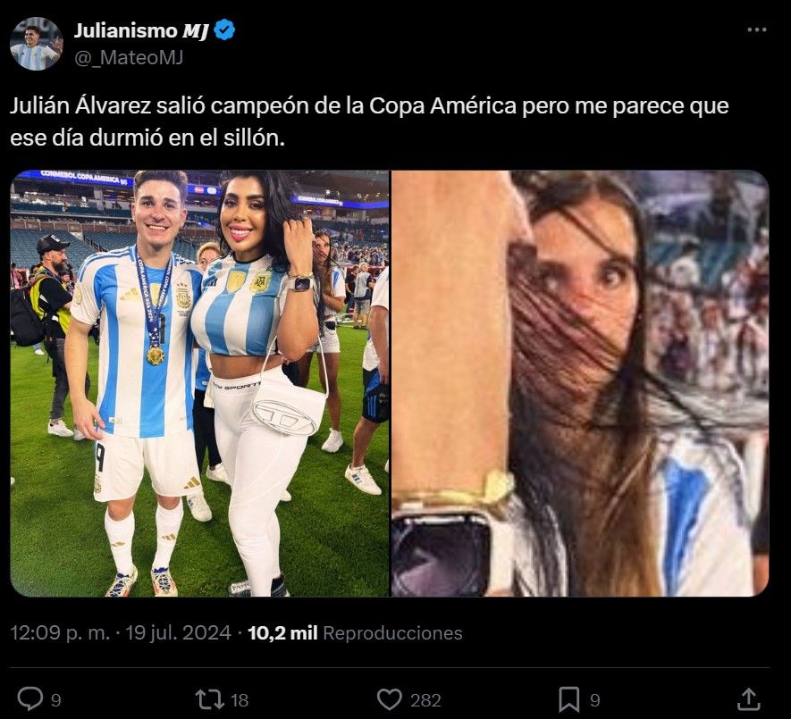 La inesperada reacción de Emilia Ferrero cuando Julián Álvarez se sacó una foto con una fanática