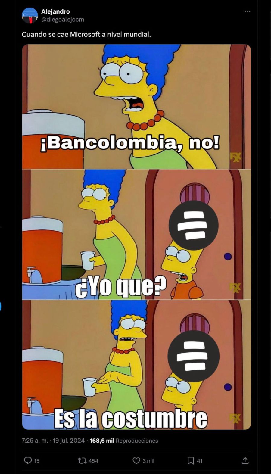 Memes por la falla de Microsoft