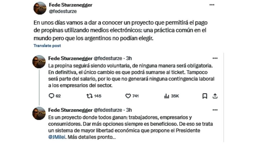 Sturzenegger sobre las propinas 20240718