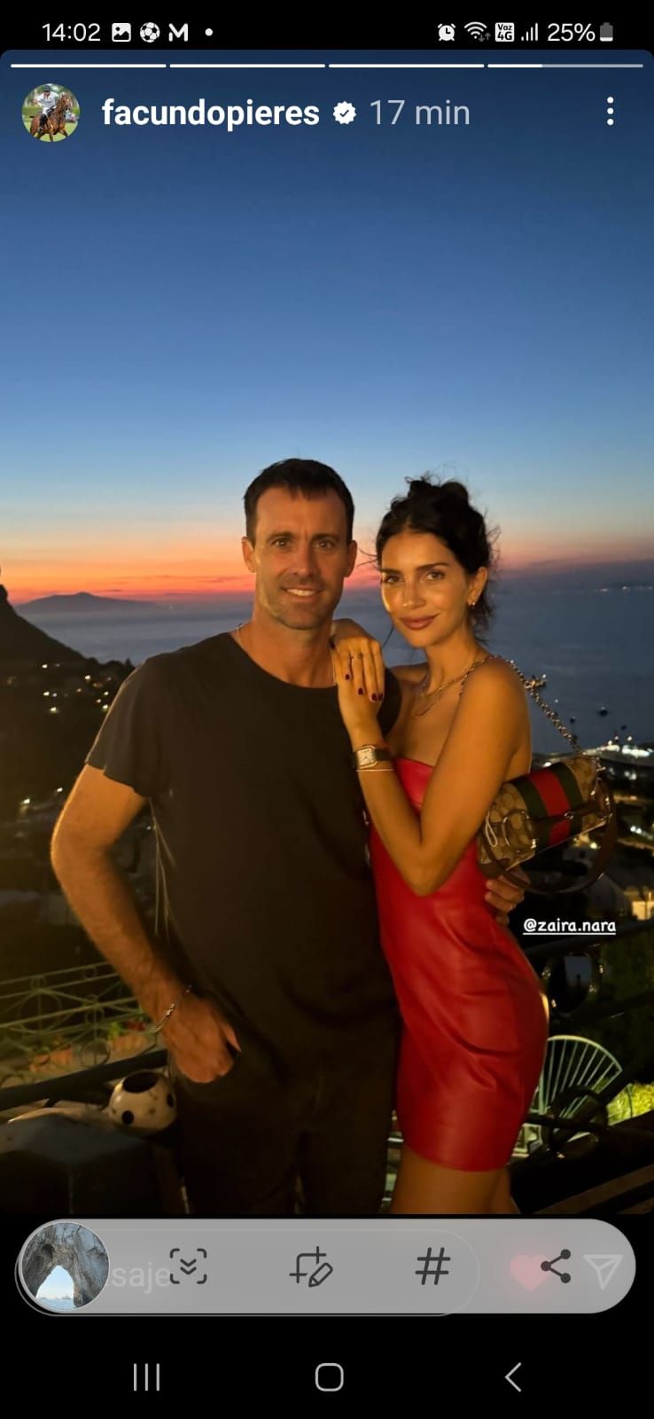 Una a una, las fotos de Zaira Nara y Facundo Pieres en Italia