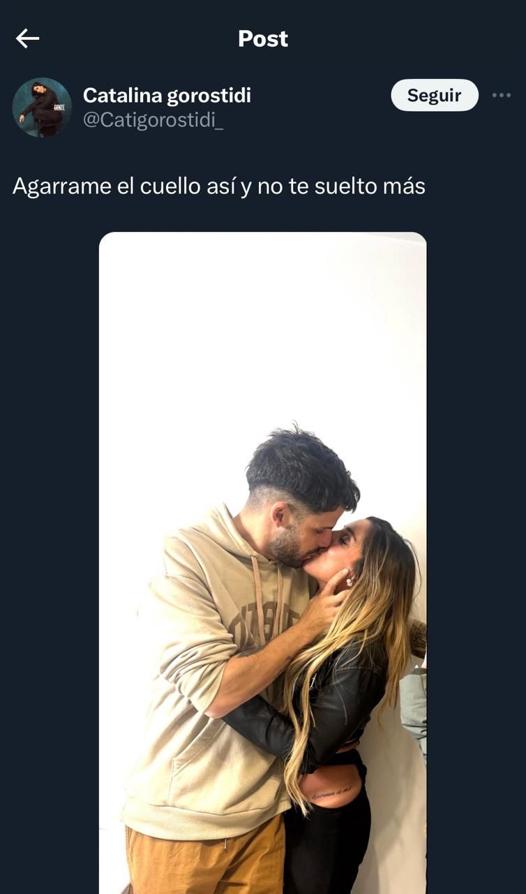 La fogosa foto de Catalina Gorostidi y Joel Ojeda: 