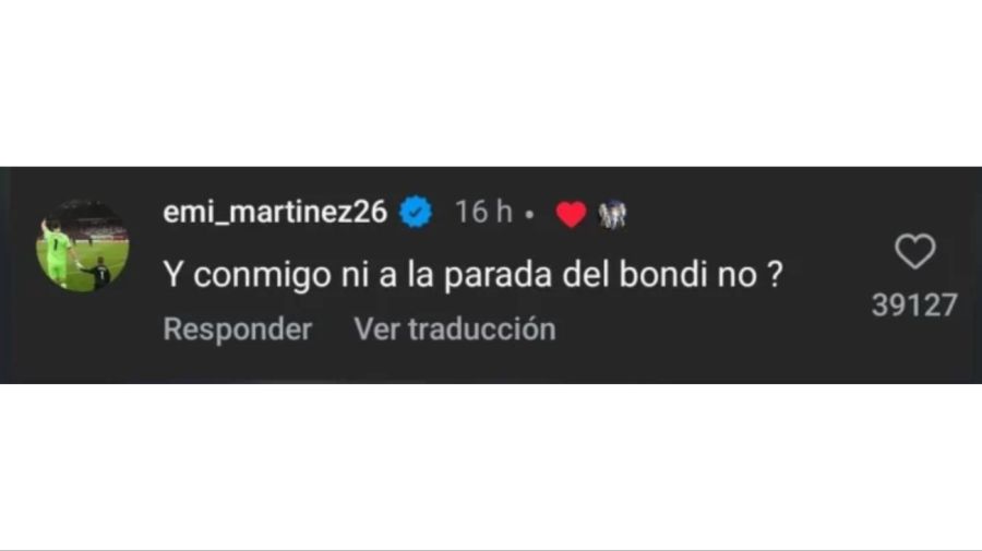 Comentario Dibu Martínez a Lisandro