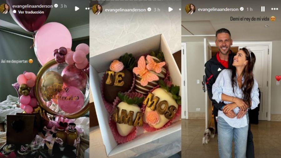 Martín Demichelis sorprendió a Evangelina Anderson con un especial regalo de cumpleaños