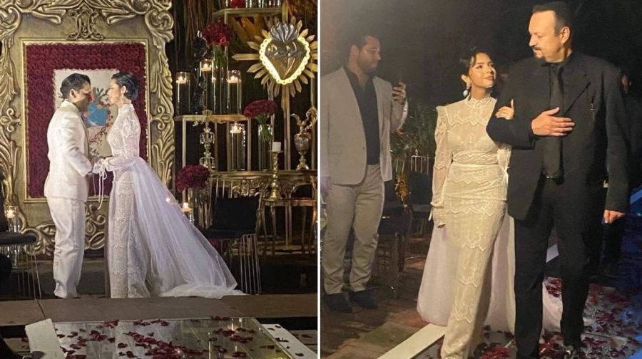 Vestido de novia de Angela Aguilar