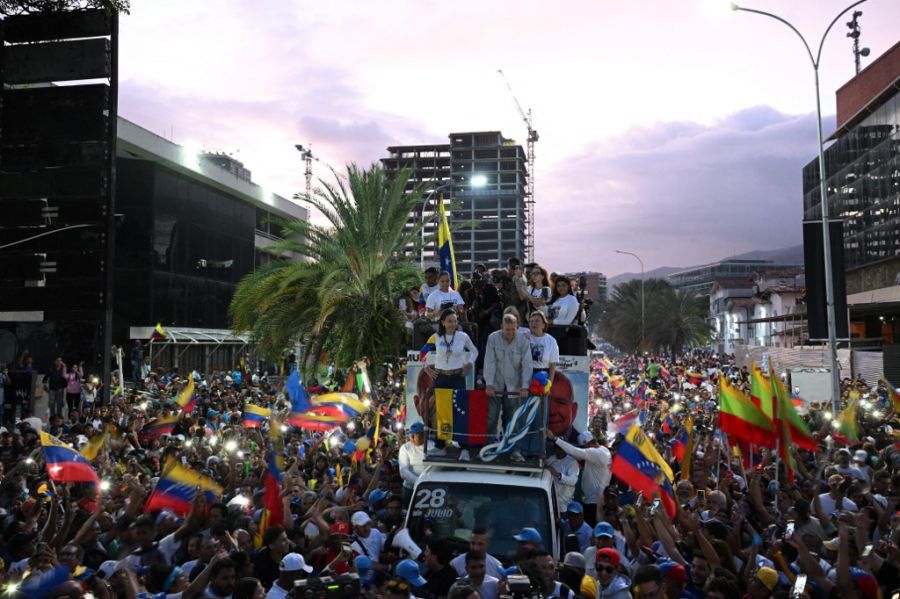 Cierre de campaña de Edmundo Gonzalez Urrutia en Venezuela