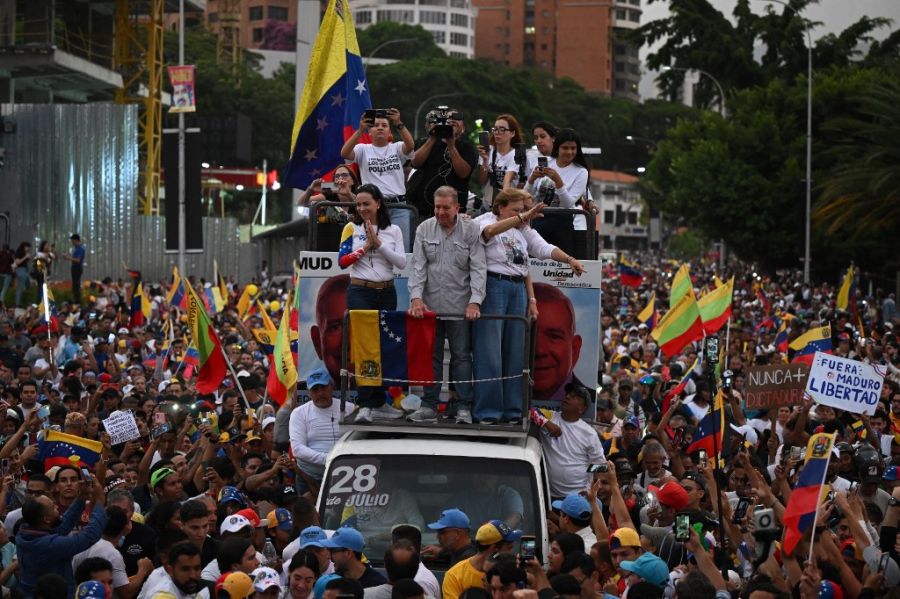 Cierre de campaña de Edmundo Gonzalez Urrutia en Venezuela