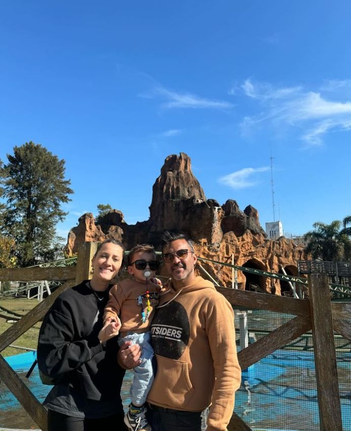 Fabián Cubero, Micaela Viciconte y Luca Cubero