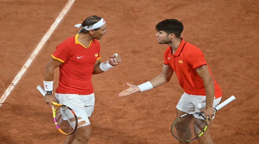 20240727 Nadal y Alcaraz vencieron a la dupla argentina González-Molteni en el dobles de los Juegos Olímpicos París 2024