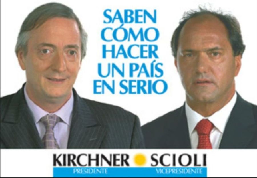 Kirchner y Scioli, afiche de campaña