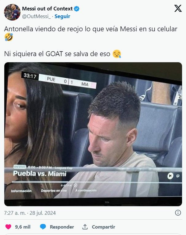 El gesto viral de Antonela Roccuzzo con Lionel Messi en un partido del Inter Miami	