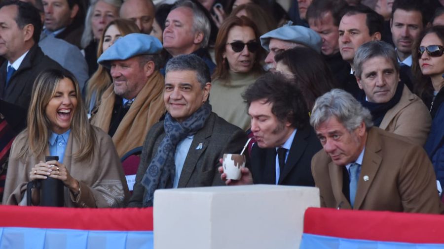 El presidente Milei, en la inauguración de la Exposición Rural en Palermo.