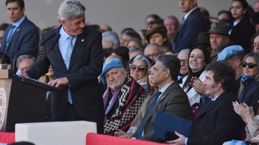 El presidente Milei encabezó la apertura oficial de la Exposición Rural en Palermo.