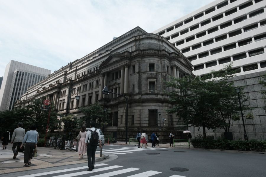 Bank of Japan Headquarters Ahead of Rate Decision