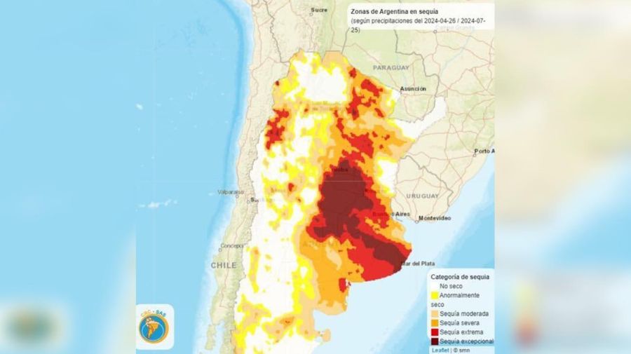 Mapa de sequía