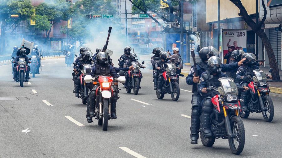 Patrulleros de la policía de Venezuela en Caracas