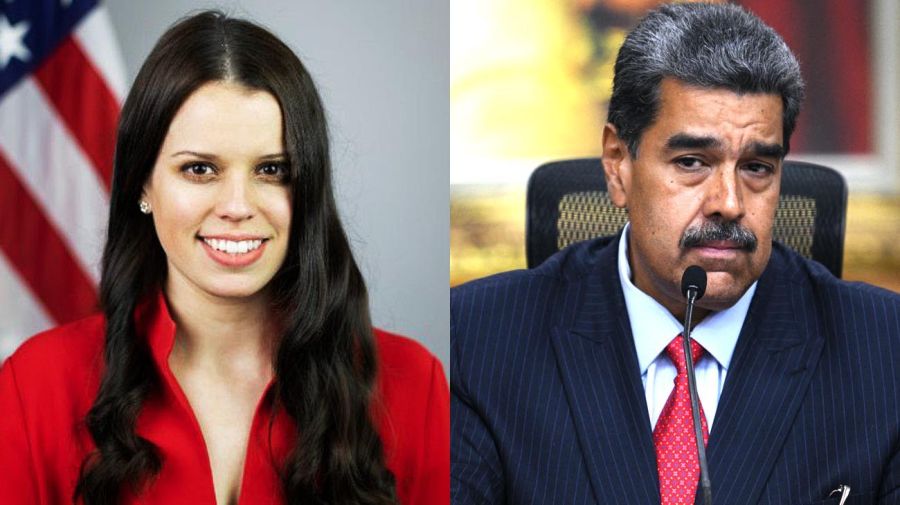 Adrienne Watson y Nicolás Maduro y Joe Biden