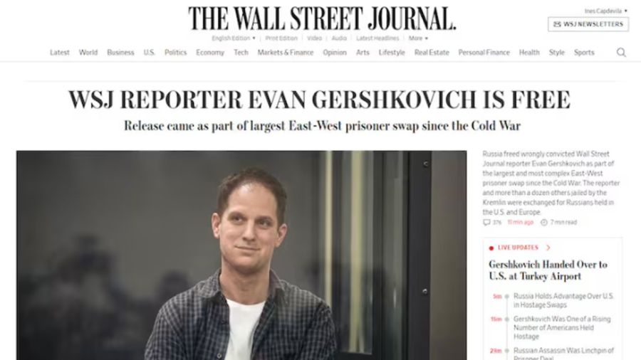 Rusia liberó al periodista Evan Gershkovich y otros prisioneros 