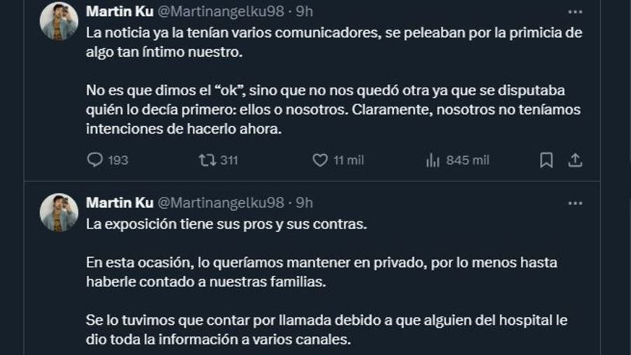 Enojo Martin Chino Ku porque los medios revelaron que será papá